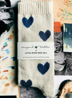 Women Imogene + Willie Socks|Accessories*blue heart sock in natural