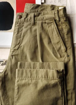 Imogene + Willie Pants & Shorts*campbell pleated chino in field tan