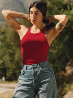 Women Imogene + Willie Tees & Tanks*cardinal ribbed racerback tank