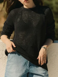 Women Imogene + Willie Knits & Sweaters*cascabel open weave sweater in black