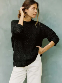 Women Imogene + Willie Knits & Sweaters*cascabel open weave sweater in black