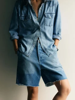 Women Imogene + Willie Pants & Shorts*clarke washed denim cutoff short