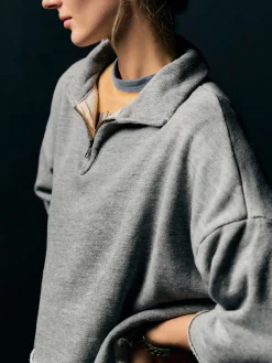 Women Imogene + Willie Knits & Sweaters*cut sleeve cropped quarter zip