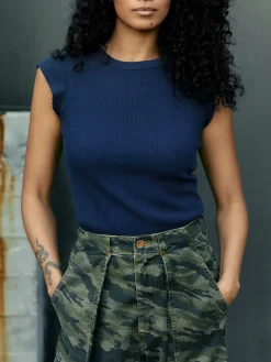 Women Imogene + Willie Knits & Sweaters|Tees & Tanks*cut sleeve thermal in navy