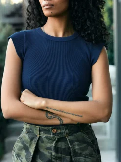 Women Imogene + Willie Knits & Sweaters|Tees & Tanks*cut sleeve thermal in navy