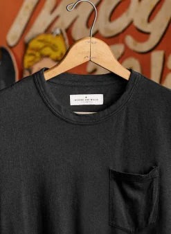 Imogene + Willie T-Shirts*faded black knit pocket tee