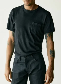 Imogene + Willie T-Shirts*faded black knit pocket tee
