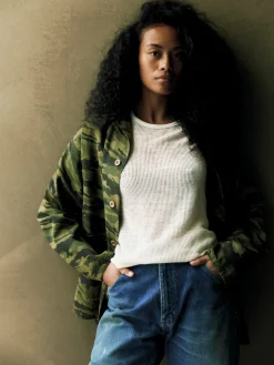 Women Imogene + Willie Jackets*fatigue jacket in brushstroke camo