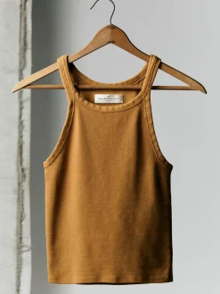 Women Imogene + Willie Tees & Tanks*field brown ribbed racerback tank