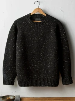 Imogene + Willie Knits & Sweaters*galway wool sweater in black nep