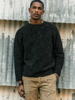 Imogene + Willie Knits & Sweaters*galway wool sweater in black nep