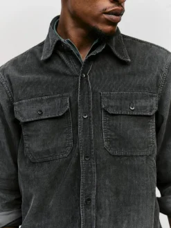 Imogene + Willie Shirts*griffin workshirt in faded black cord