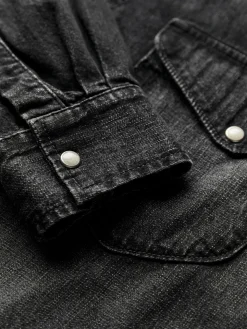 Imogene + Willie Shirts*hayes washed black pearl snap