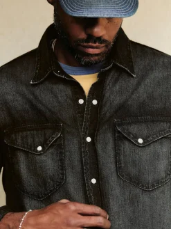 Imogene + Willie Shirts*hayes washed black pearl snap
