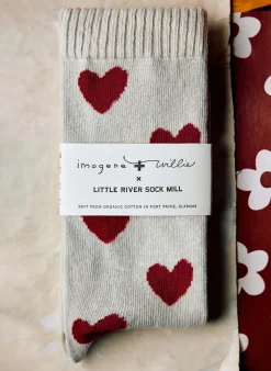 Women Imogene + Willie Socks|Accessories*heart sock in natural