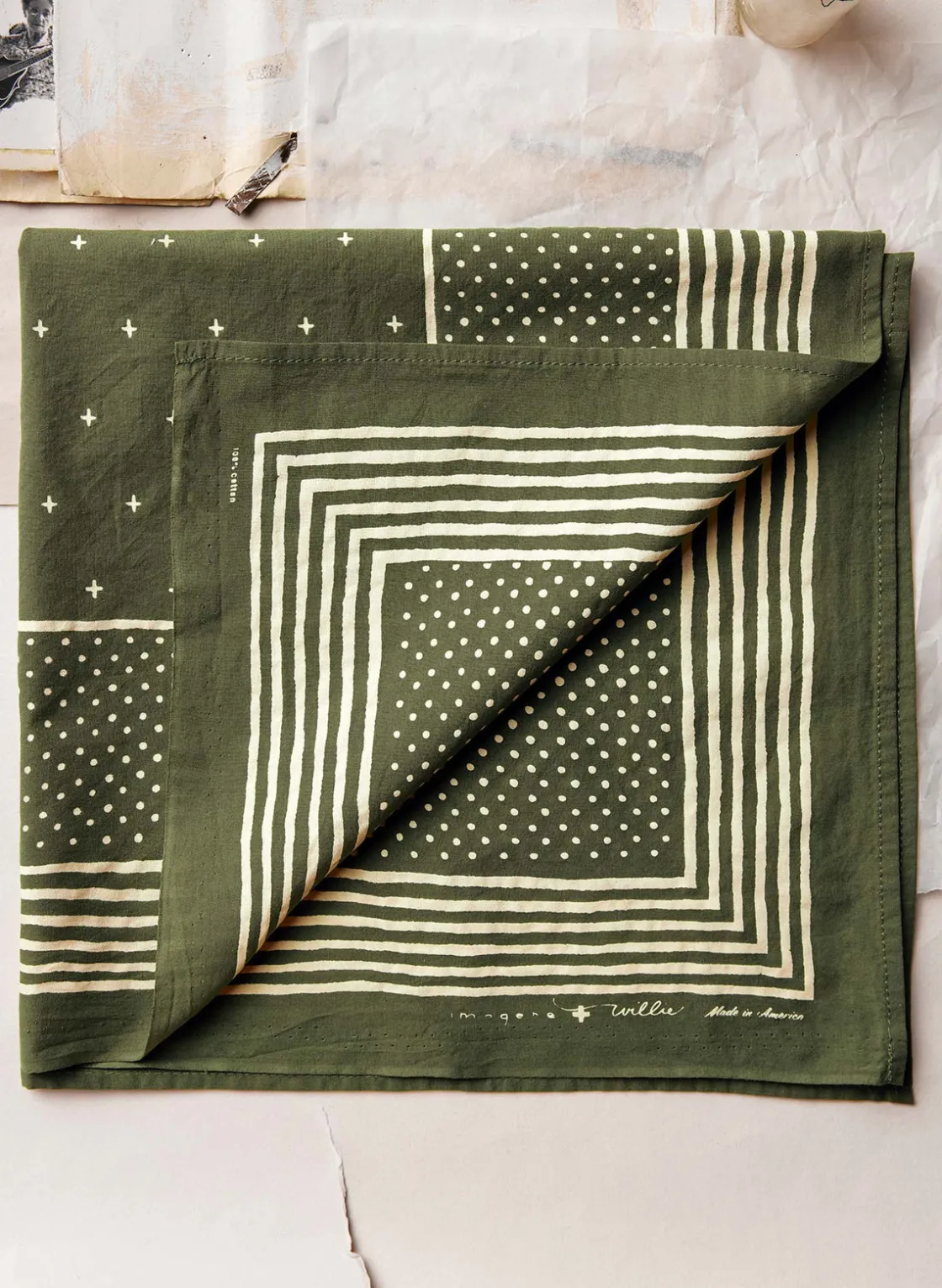 Women Imogene + Willie Bandanas|Accessories*i+w vintage olive bandana v2