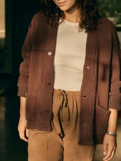 Women Imogene + Willie Knits & Sweaters*knit waffle cardigan in brown