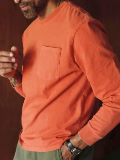 Imogene + Willie Knits & Sweaters|T-Shirts*long sleeve pocket tee in faded orange