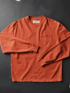 Imogene + Willie Knits & Sweaters|T-Shirts*long sleeve pocket tee in faded orange