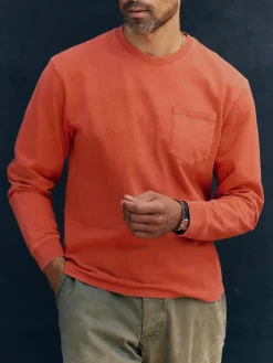 Imogene + Willie Knits & Sweaters|T-Shirts*long sleeve pocket tee in faded orange