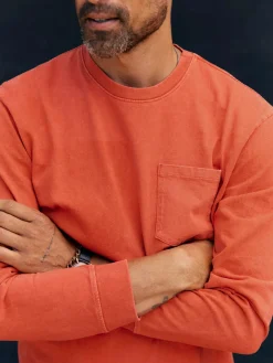 Imogene + Willie Knits & Sweaters|T-Shirts*long sleeve pocket tee in faded orange