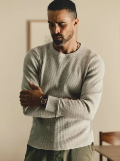 Imogene + Willie Knits & Sweaters*long sleeve thermal crew in ash
