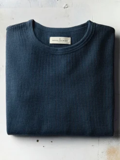 Imogene + Willie Knits & Sweaters*long sleeve thermal crew in steel blue