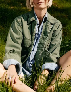 Women Imogene + Willie Jackets|Shirts*military shirt jacket in fatigue green