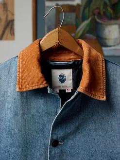 Imogene + Willie Jackets*quilt lined washed denim chore coat