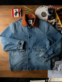 Imogene + Willie Jackets*quilt lined washed denim chore coat