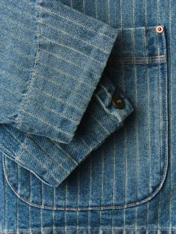 Imogene + Willie Jackets*ranch jacket in washed indigo stripe