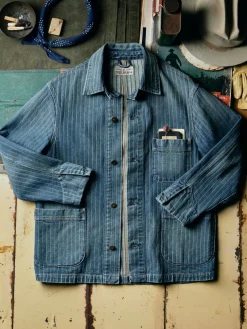 Women Imogene + Willie Jackets*ranch jacket in washed indigo stripe