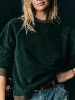Women Imogene + Willie Knits & Sweaters*ribbed sherpa crew in fern