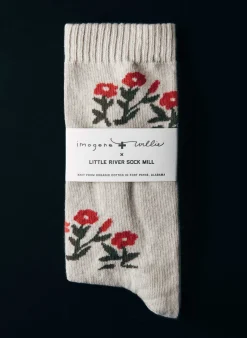 Imogene + Willie Socks*rosebud sock in natural