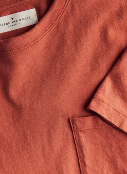Imogene + Willie T-Shirts*rust knit pocket tee