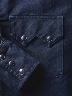 Imogene + Willie Shirts*sawtooth pearl snap in reverse black indigo nep