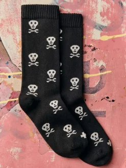 Imogene + Willie Socks*skull sock in charcoal