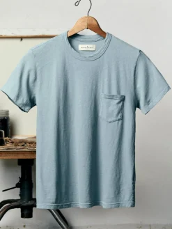 Imogene + Willie T-Shirts*sky blue knit pocket tee