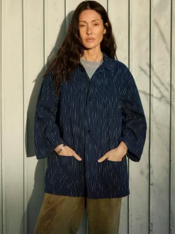 Women Imogene + Willie Jackets*striped indigo studio jacket