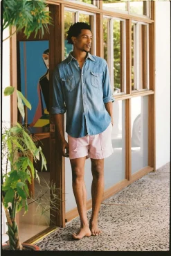 Imogene + Willie Pants & Shorts*the canvas lounge short in pink stone