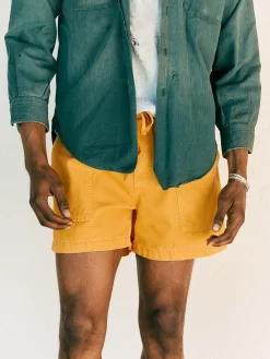 Imogene + Willie Pants & Shorts*the canvas lounge short in marigold