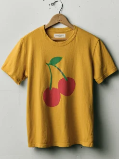 Women Imogene + Willie Graphic Tees|Graphic Tees*the "cherry" tee in gold