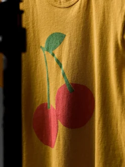 Women Imogene + Willie Graphic Tees|Graphic Tees*the "cherry" tee in gold