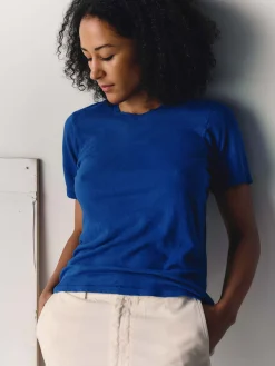 Women Imogene + Willie Tees & Tanks*the cotton hemp tee in blue