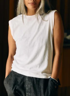 Women Imogene + Willie Tees & Tanks*the cotton muscle tee in vintage white