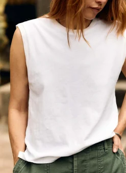 Women Imogene + Willie Tees & Tanks*the cotton muscle tee in vintage white