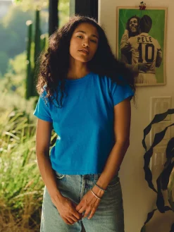 Women Imogene + Willie Tees & Tanks*the drop tee in cerulean
