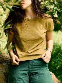 Women Imogene + Willie Tees & Tanks*the drop tee in desert green
