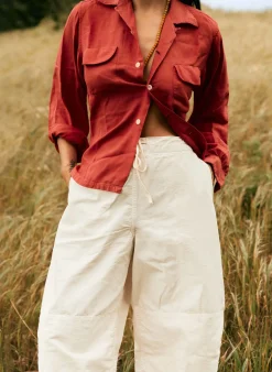 Women Imogene + Willie Pants & Shorts*the flight pant in white ripstop