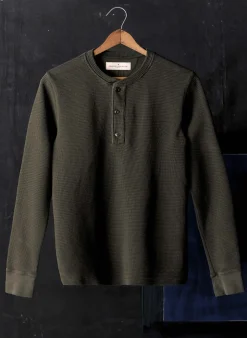 Imogene + Willie Knits & Sweaters*the knit waffle henley in forest